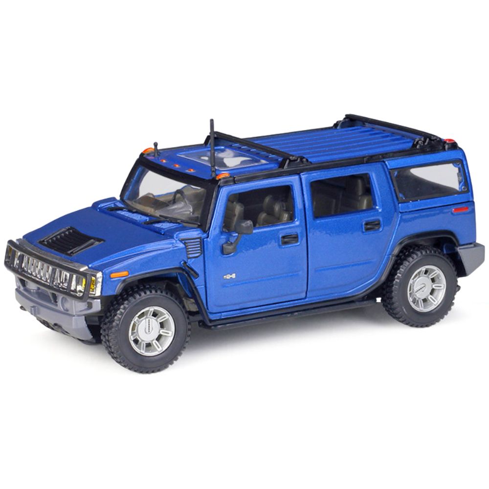 1:24 Hummer 2003 H2 SUV Blue Die Cast Model Car