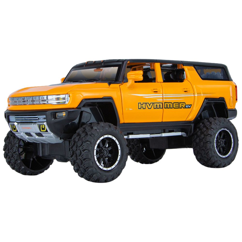 1:24 Hummer 2022 GMC EV SUV Yellow Die Cast Model Car