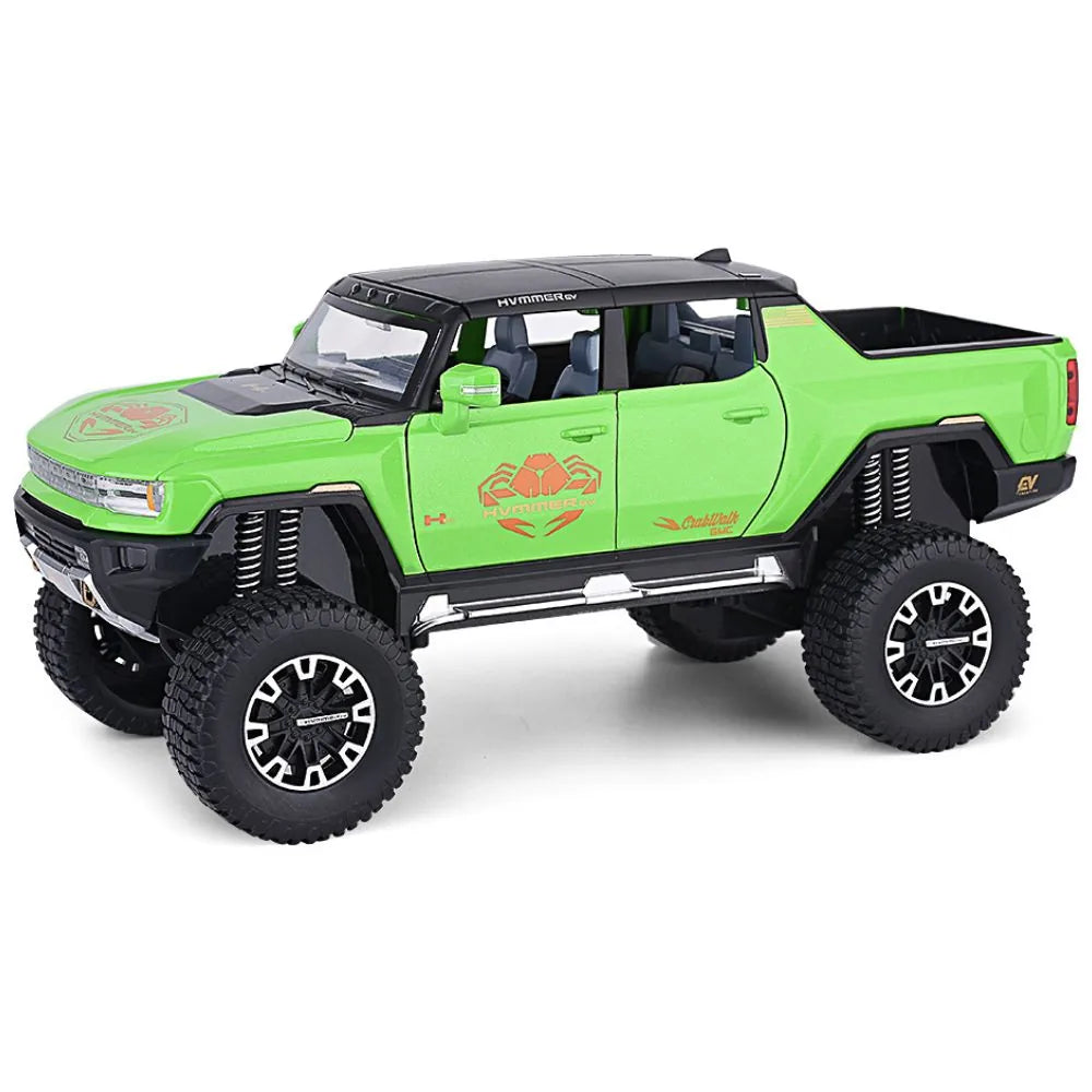 1:24 Hummer 2024 GMC EV Truck Green Die Cast Model Car