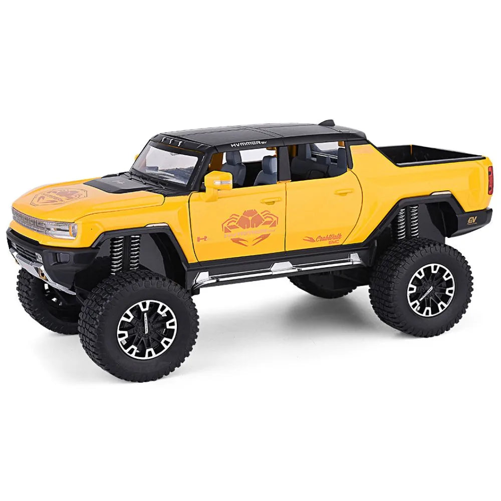 1:24 Hummer 2024 GMC EV Truck Yellow Die Cast Model Car