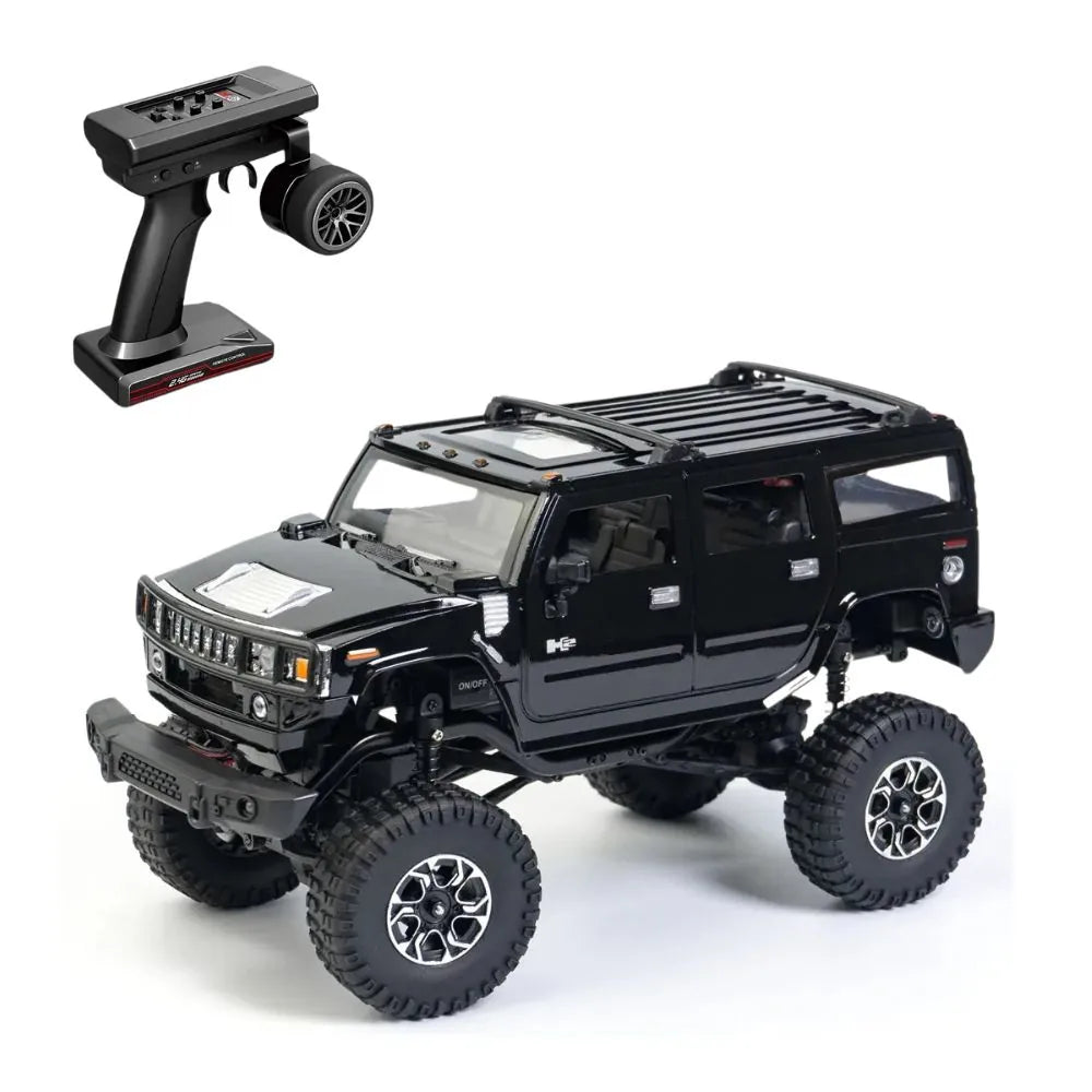 1:24 RC Car Hummer H2 Rock Crawler Black RC Car