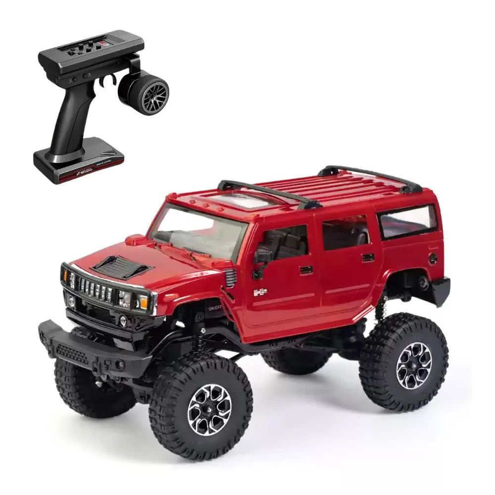 1:24 RC Car Hummer H2 Rock Crawler Red RC Car