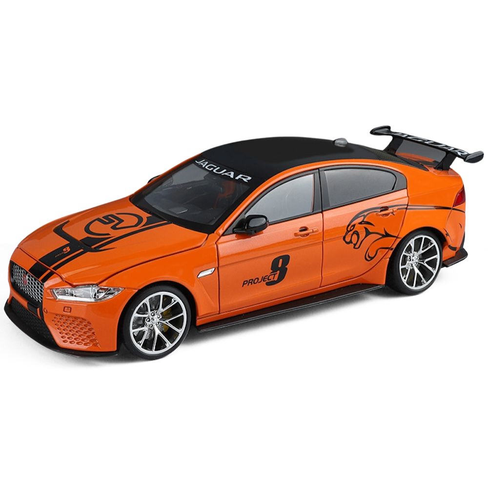 1:18 Jaguar 2017 XE SV Project 8 Orange Die Cast Model Car