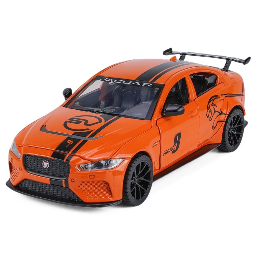 1:24 Jaguar 2017 XE SV Project 8 Orange Die Cast Model Car