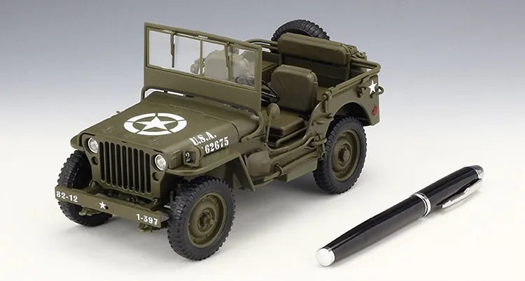 1:18 Jeep 1941 Willys MB Die Cast Model Car