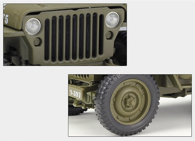 1:18 Jeep 1941 Willys MB Soft Top Die Cast Model Car