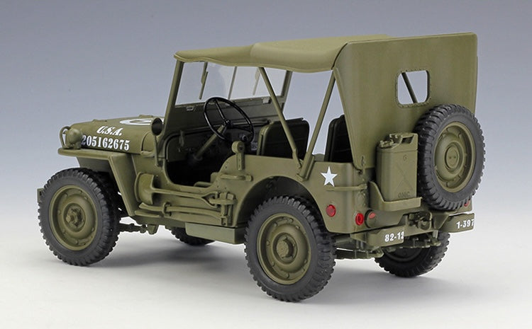 1:18 Jeep 1941 Willys MB Soft Top Die Cast Model Car