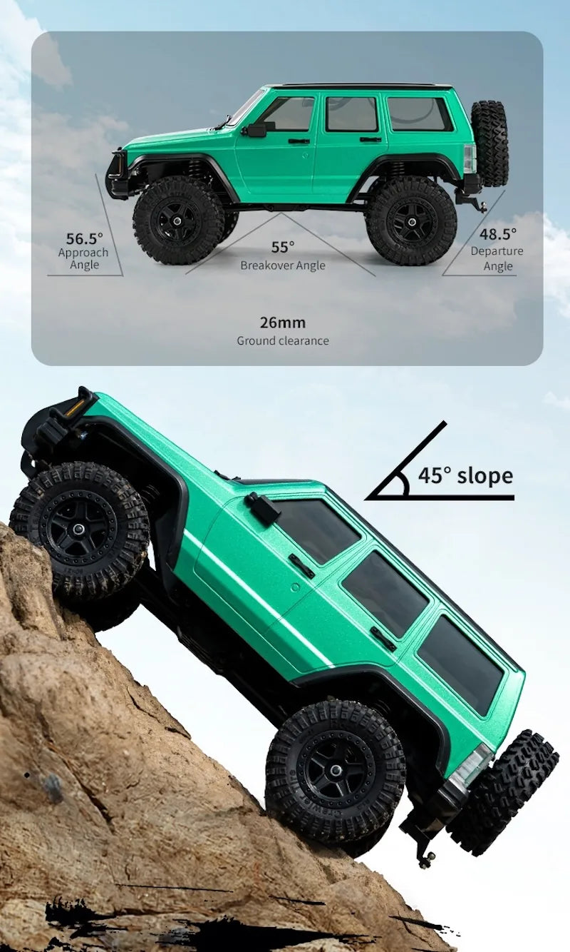 1:18 Jeep Cherokee Simulation Climbing RC Car - Powerful 4WD Off-Road Vehicle RC Car