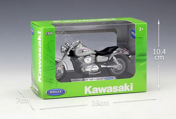 1:18 Kawasaki 2002 Vulcan 1500 Mean Streak Motorcycle Model