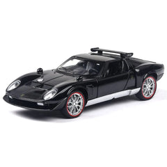 1:32 Lamborghini 1970 Miura P400 Jota Black Die Cast Model Car