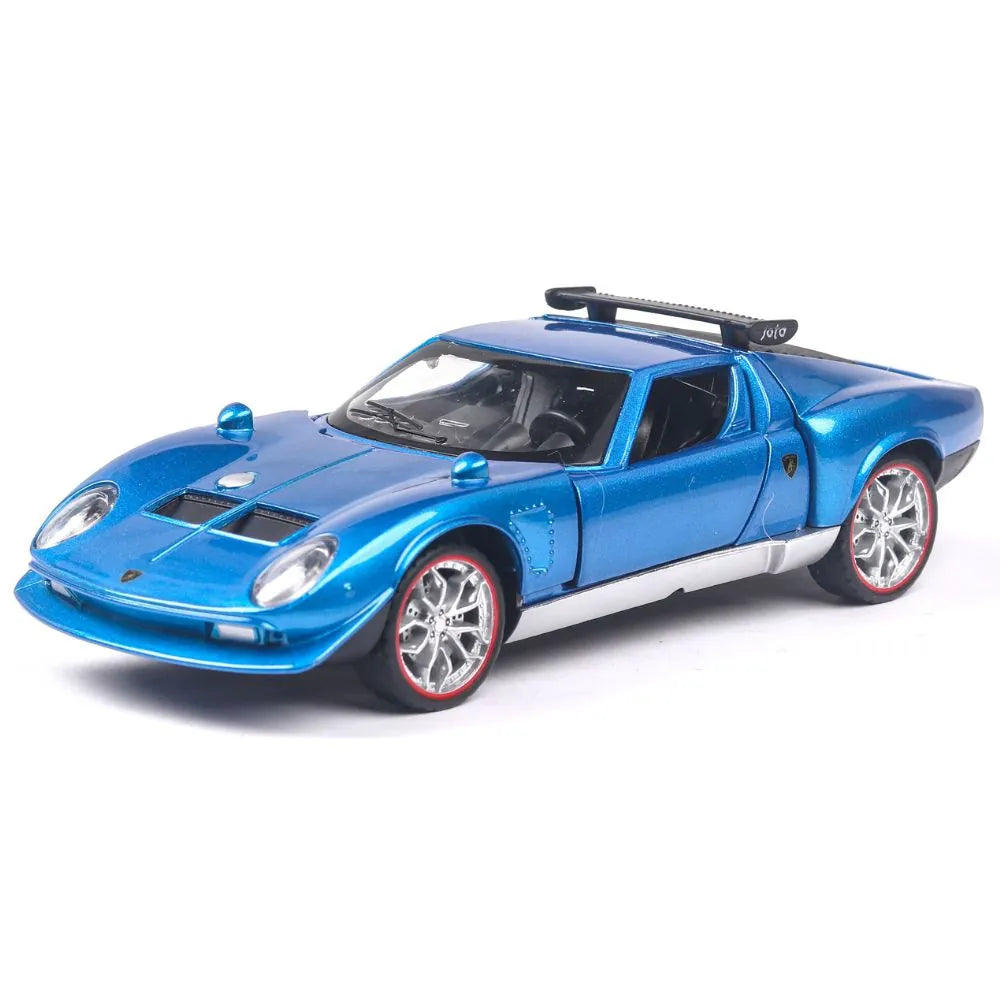 1:32 Lamborghini 1970 Miura P400 Jota Blue Die Cast Model Car