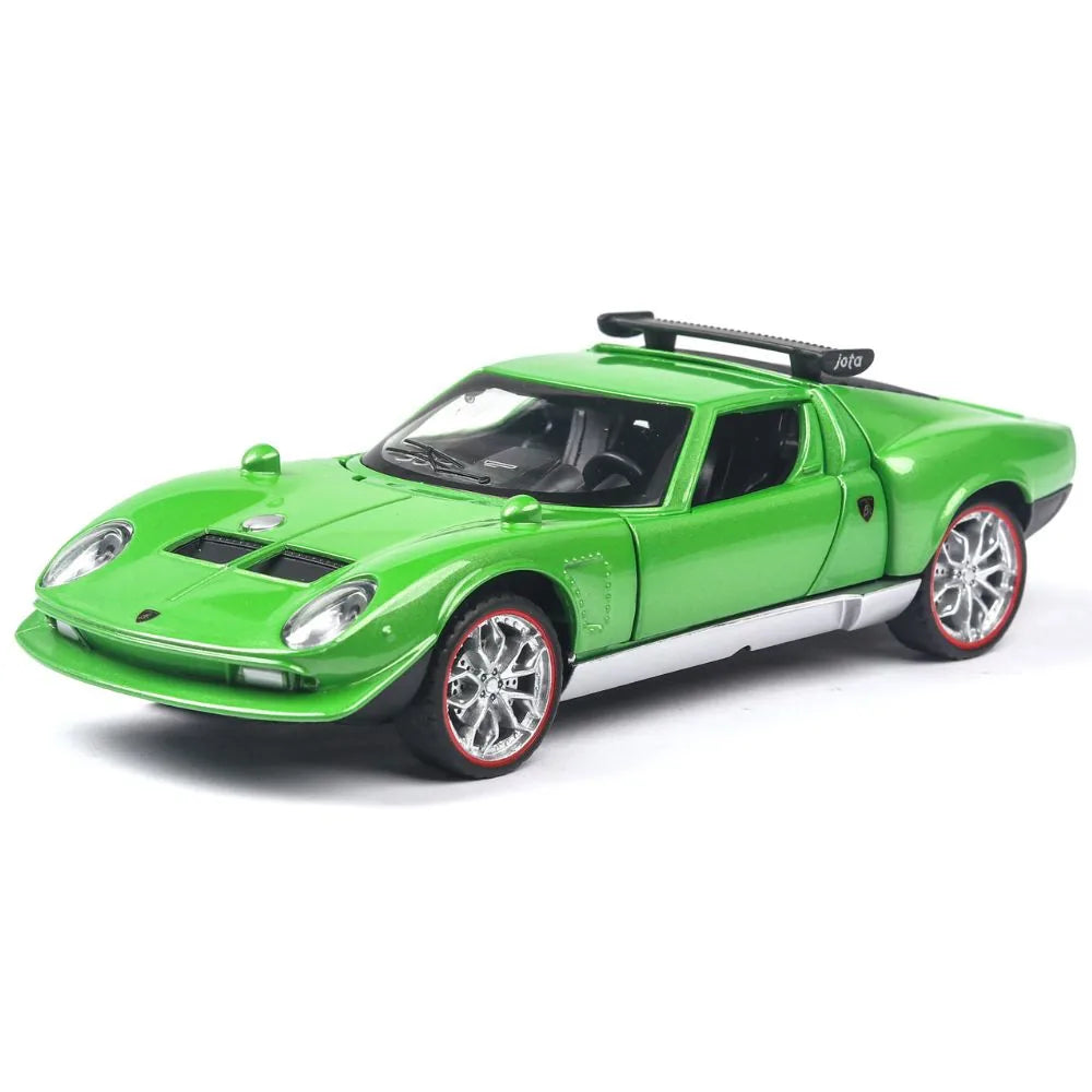 1:32 Lamborghini 1970 Miura P400 Jota Green Die Cast Model Car