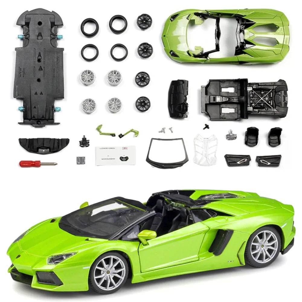 1:24 Assembly Line Lamborghini 2013 Aventador LP700-4 Green Die Cast Model Car