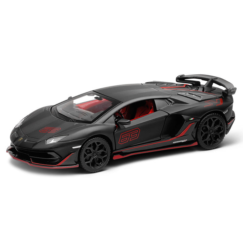 1:32 Lamborghini 2018 Aventador LP770-4 SVJ Black Die Cast Model Car