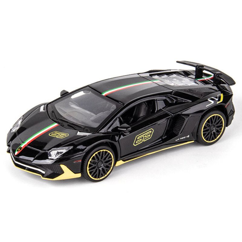 1:32 Lamborghini 2022 Aventador LP780-4 SVJ Black Die Cast Model Car