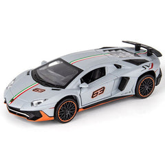 1:32 Lamborghini 2022 Aventador LP780-4 SVJ Gray Die Cast Model Car