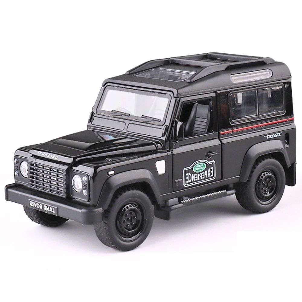 1:32 Land Rover 2009 Defender Fire Black Die Cast Model Car