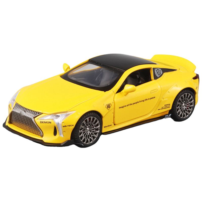 1:32 Lexus 2017 LC500h Yellow Die Cast Model Car