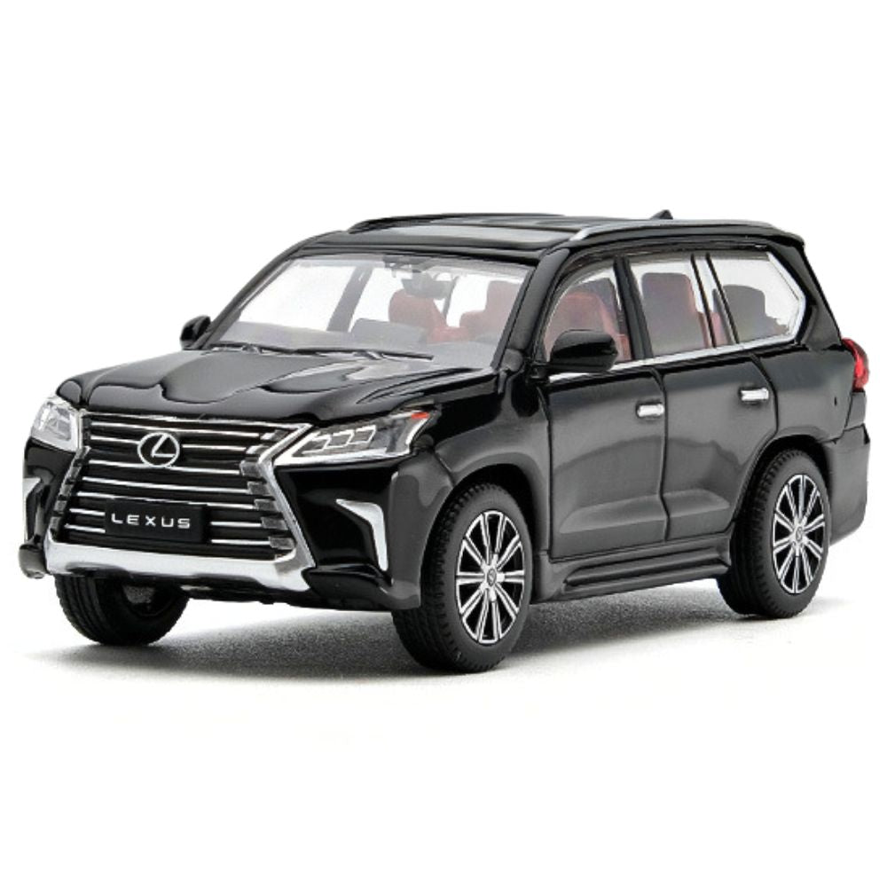 1:64 Lexus 2018 LX570 Second Facelift Black Die Cast Model Car