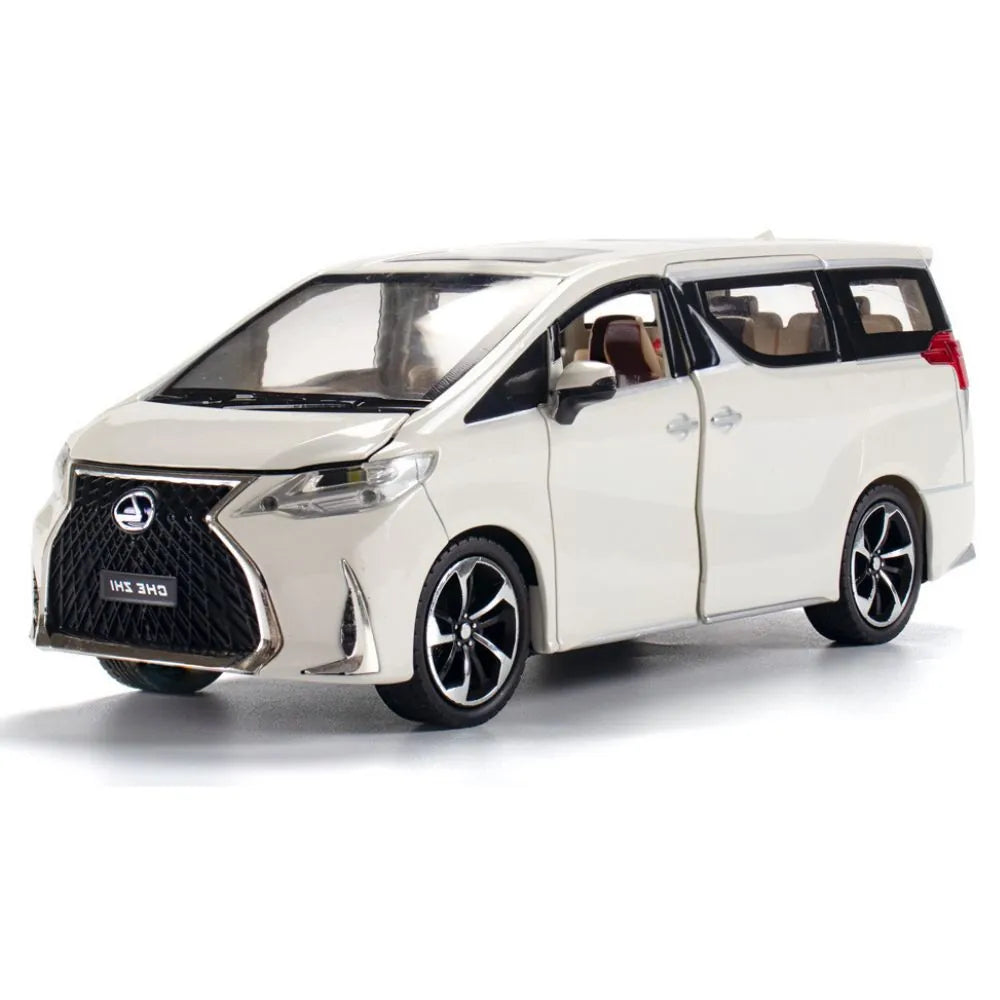 1:24 Lexus 2020 LM350 AH30 White Die Cast Model Car