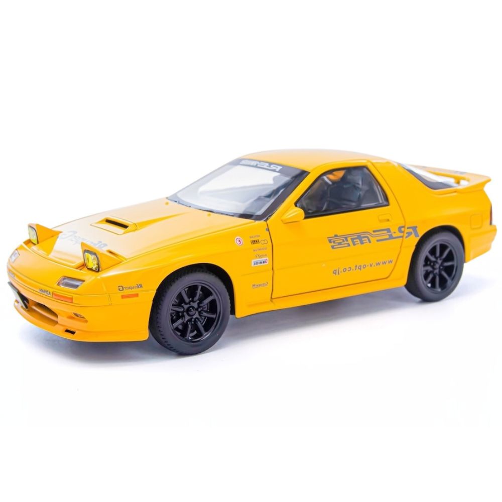 1:24 Mazda 1985 RX-7 Yellow Die Cast Model Car