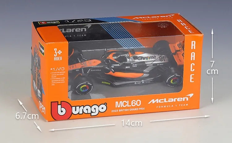 1:43 McLaren 2023 F1 MCL60 Formula 1 Model Car