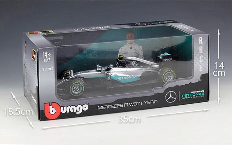 1:18 Mercedes-AMG 2016 F1 W07 Hybrid Formula 1 Model Car