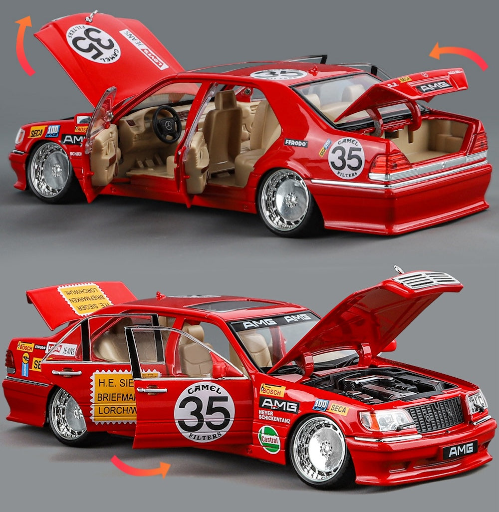 1:24 Mercedes-Benz 1990 190E 2.5-16 Evolution II Camel Die Cast Model Car