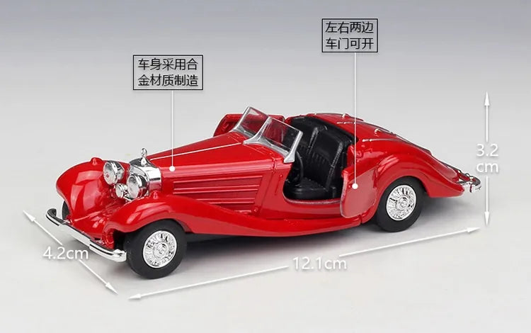 1:36 Mercedes-Benz 1936 500K Special Roadster Die Cast Model Car