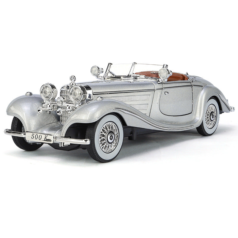 1:24 Mercedes-Benz 1936 500K Special Roadster Silver Die Cast Model Car