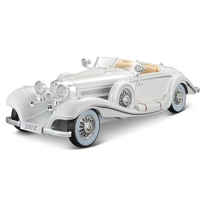 1:18 Mercedes-Benz 1936 500K Special Roadster White Die Cast Model Car