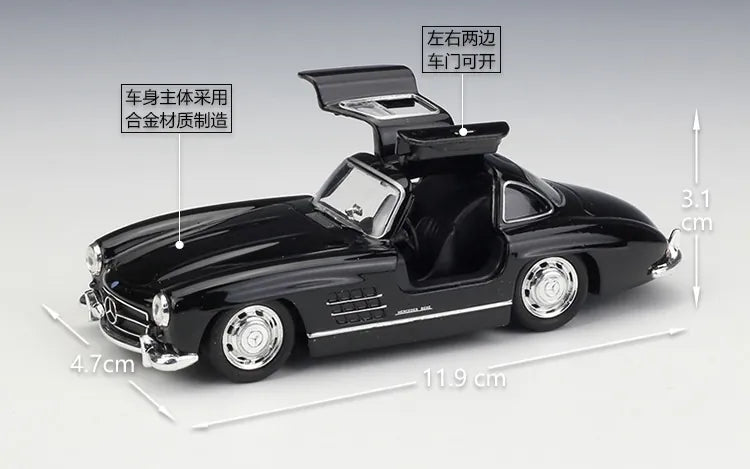 1:36 Mercedes-Benz 1954 300 SL Roadster Die Cast Model Car