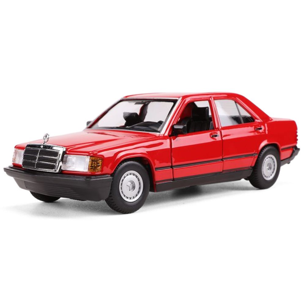 1:24 Mercedes-Benz 1982 190 E 2.6 W201 Red Die Cast Model Car