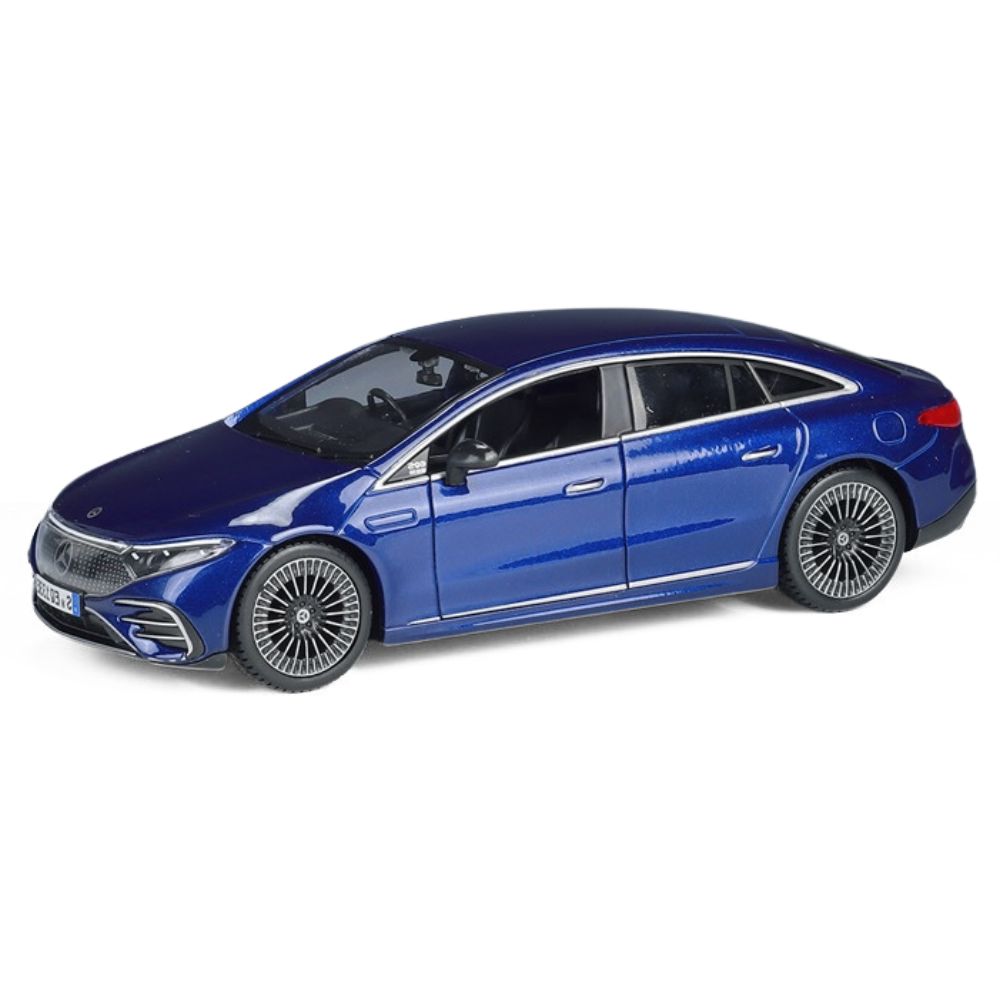 1:28 Mercedes-Benz 2021 EQS Blue Die Cast Model Car