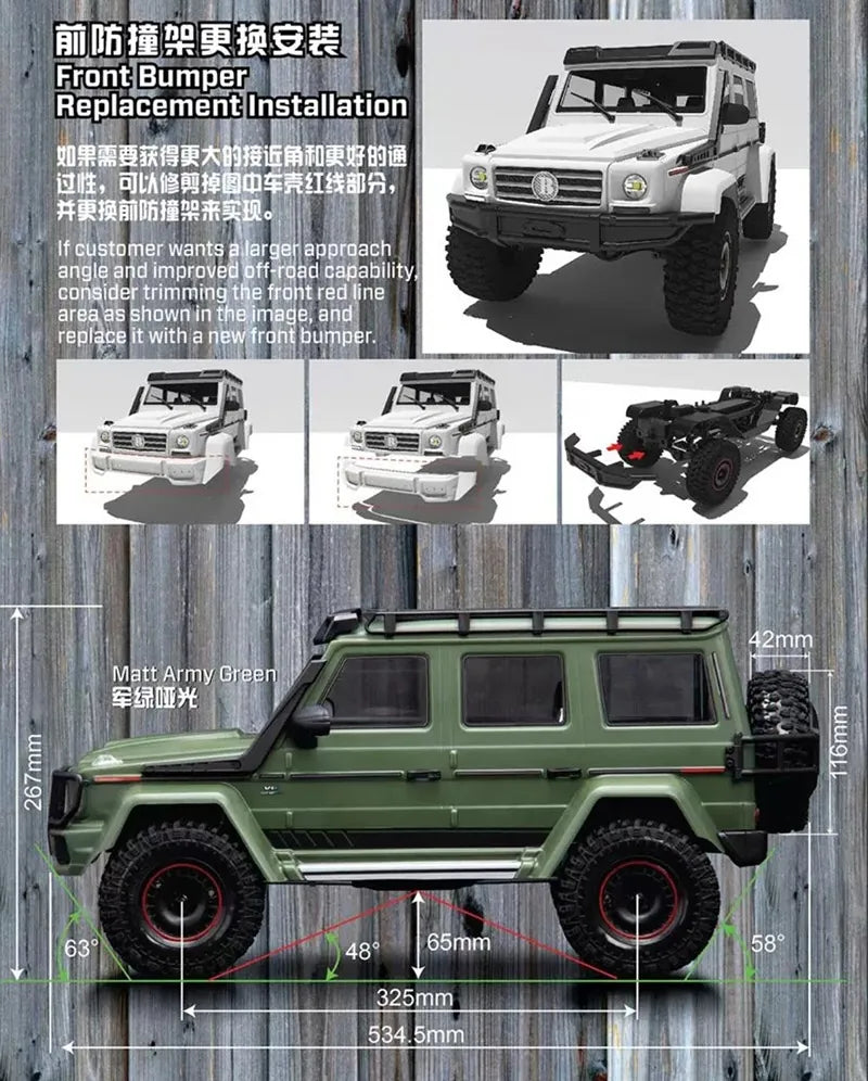 1:10 Mercedes-Benz G-Class AMG 4x4² RC Off-Road Car