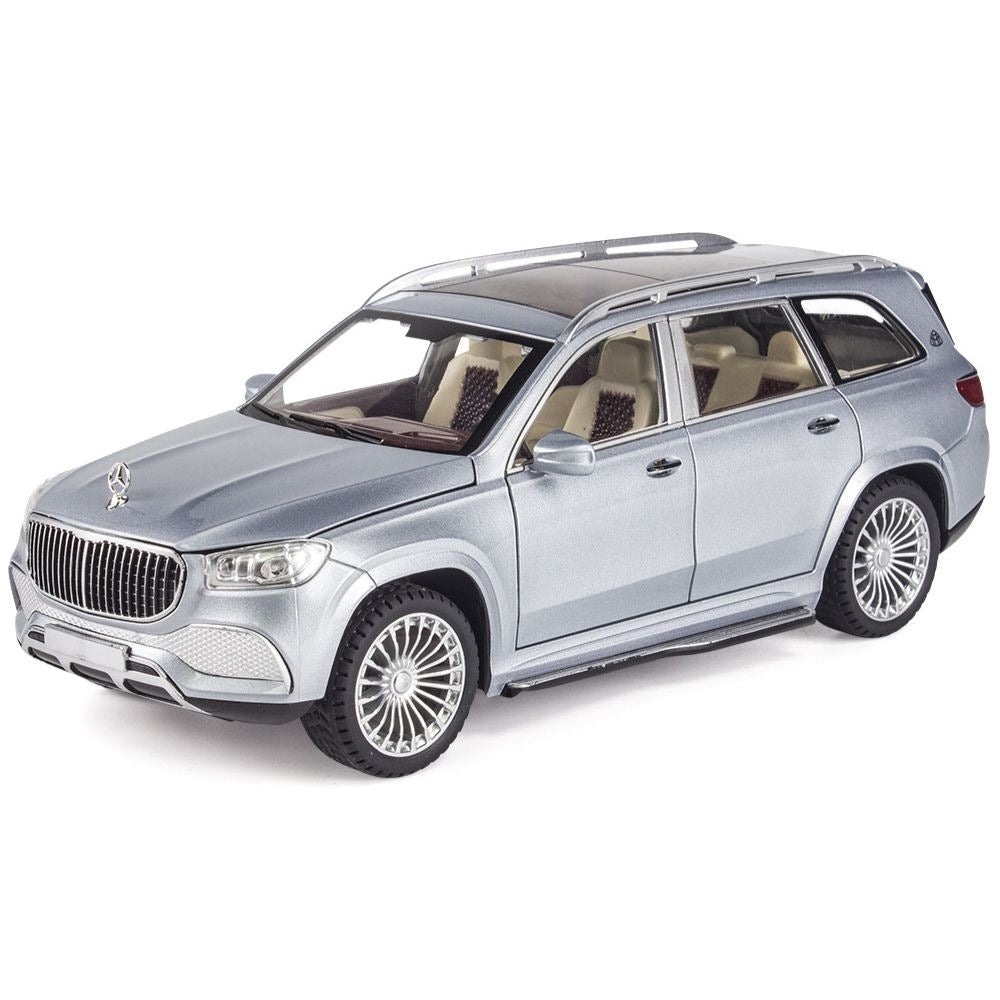 1:24 Mercedes-Maybach 2021 GLS600 4MATIC Silver Die Cast Model Car