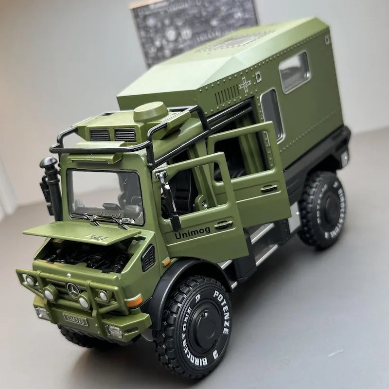 1:32 Mercedes-Unimog 2013 Nomadism U4000 RV Die Cast Model Car