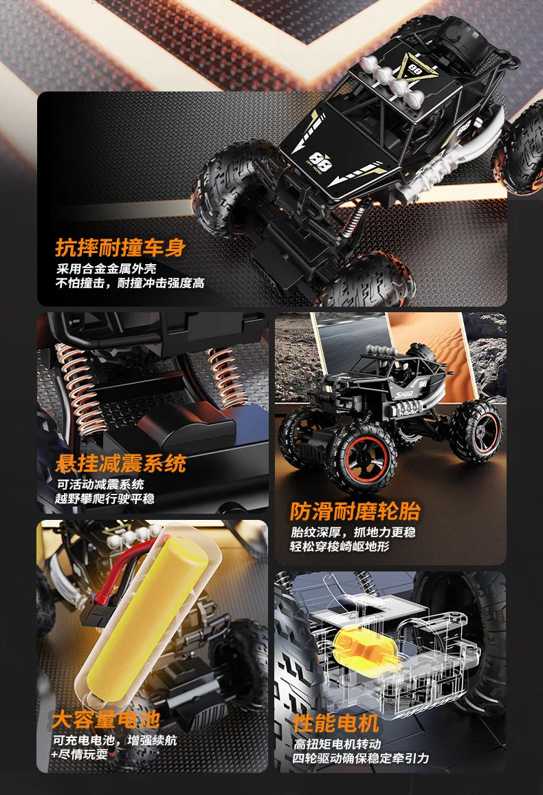 1:28 Scale Metal Climbing RC Car - Ultimate Off-Road Experience