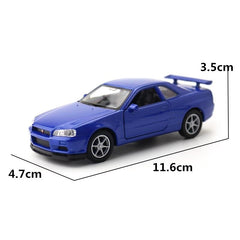 1:36 Nissan 1999 Skyline GT-R R34 Die Cast Model Car