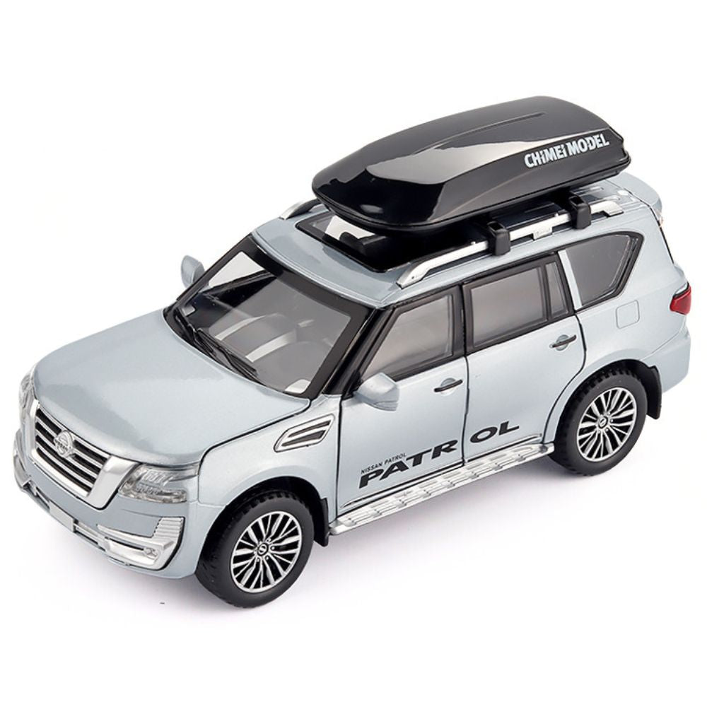 1:32 Nissan 2019 Patrol Y62 Second facelift Silver Die Cast Model Car