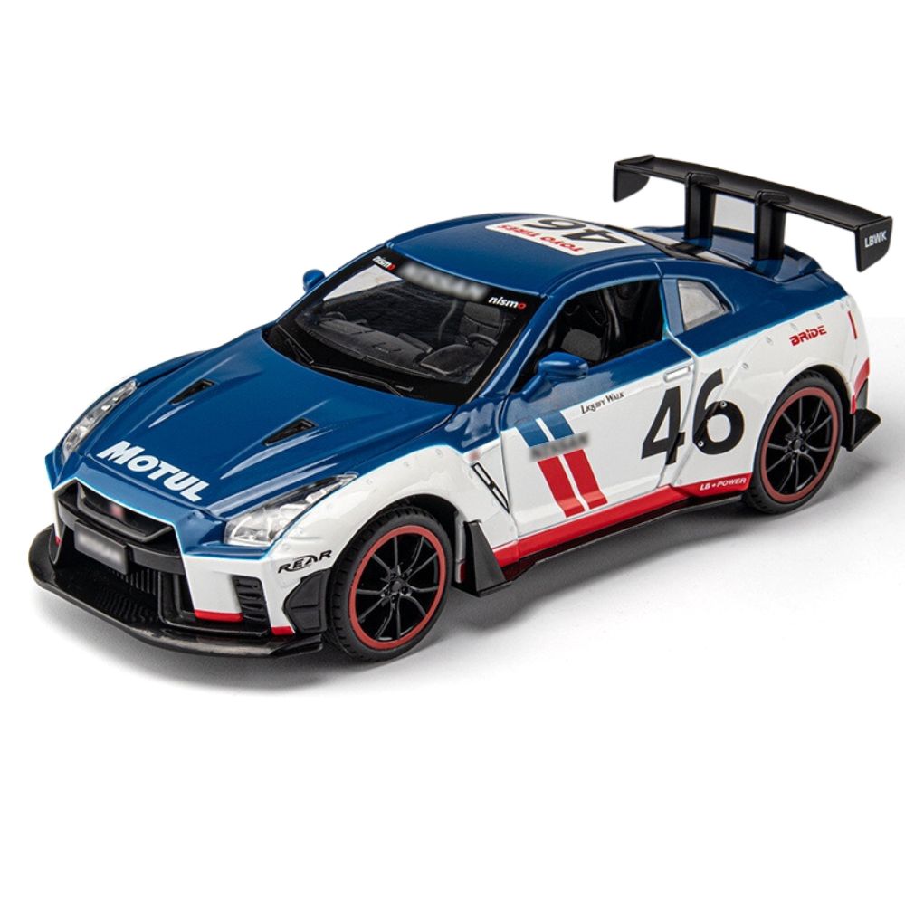 1:24 Nissan 2009 35GT-RR LB Works Blue Die Cast Model Car