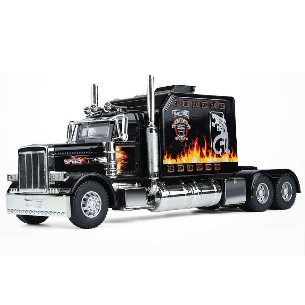 1:24 Peterbilt 2007 389 Black Die Cast Model Car