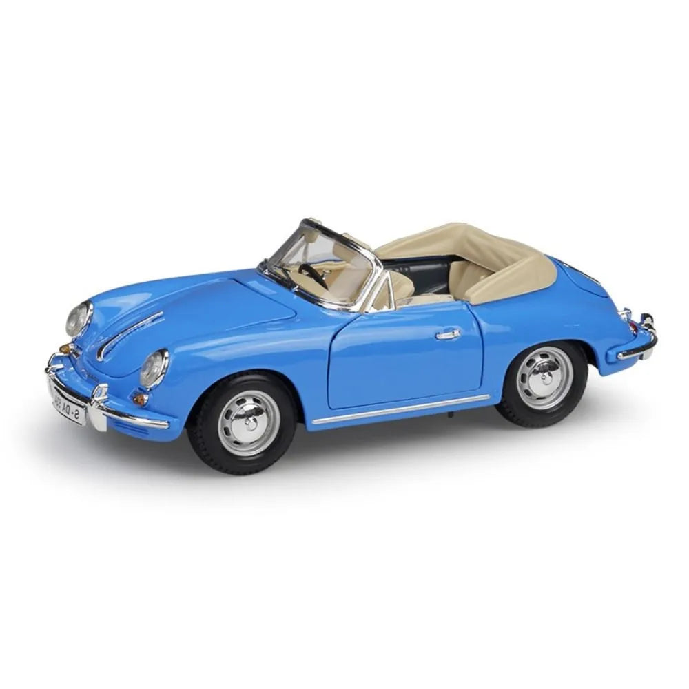 1:18 Porsche 1961 356B Cabriolet Blue Die Cast Model Car