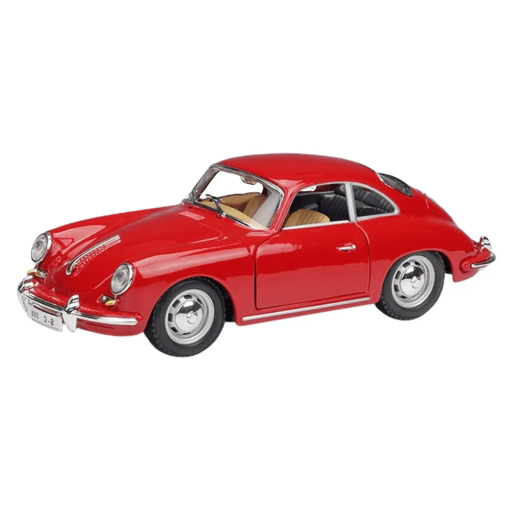 1:24 Porsche 1961 356B Coupe Red Die Cast Model Car