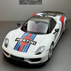 1:18 Porsche 2012 918 Spyder Martini Edition Die Cast Model Car