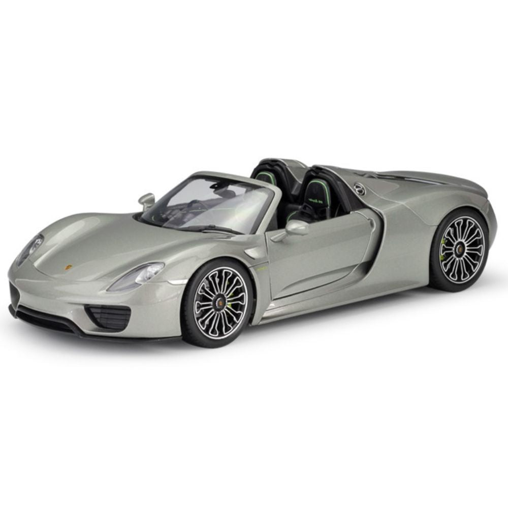 1:18 Porsche 2013 918 Convertible Gray Die Cast Model Car