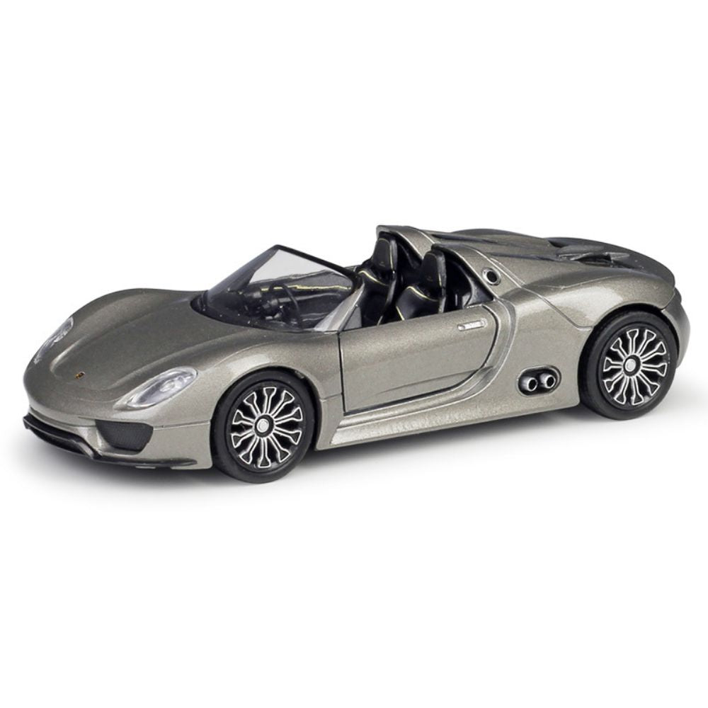 1:36 Porsche 2013 918 Convertible Gray Die Cast Model Car