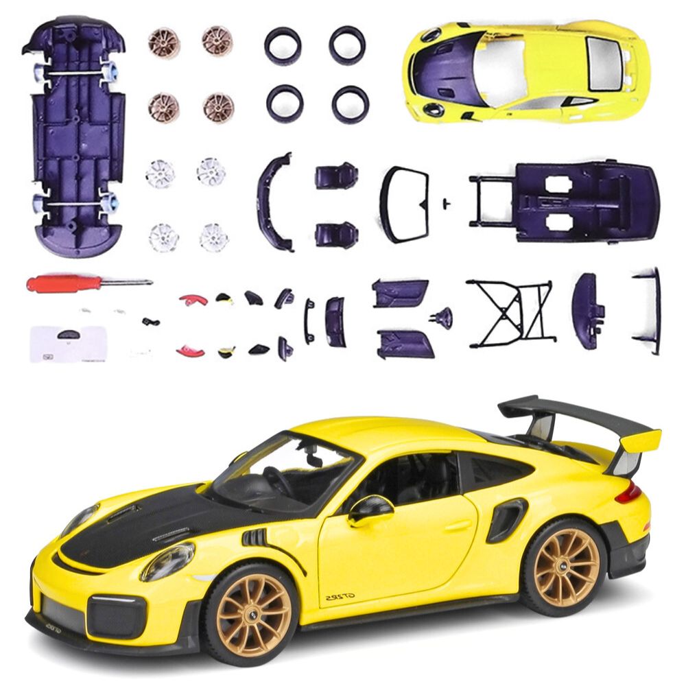 1:24 Assembly Line Porsche 2018 911 GT2 RS Yellow Die Cast Model Car