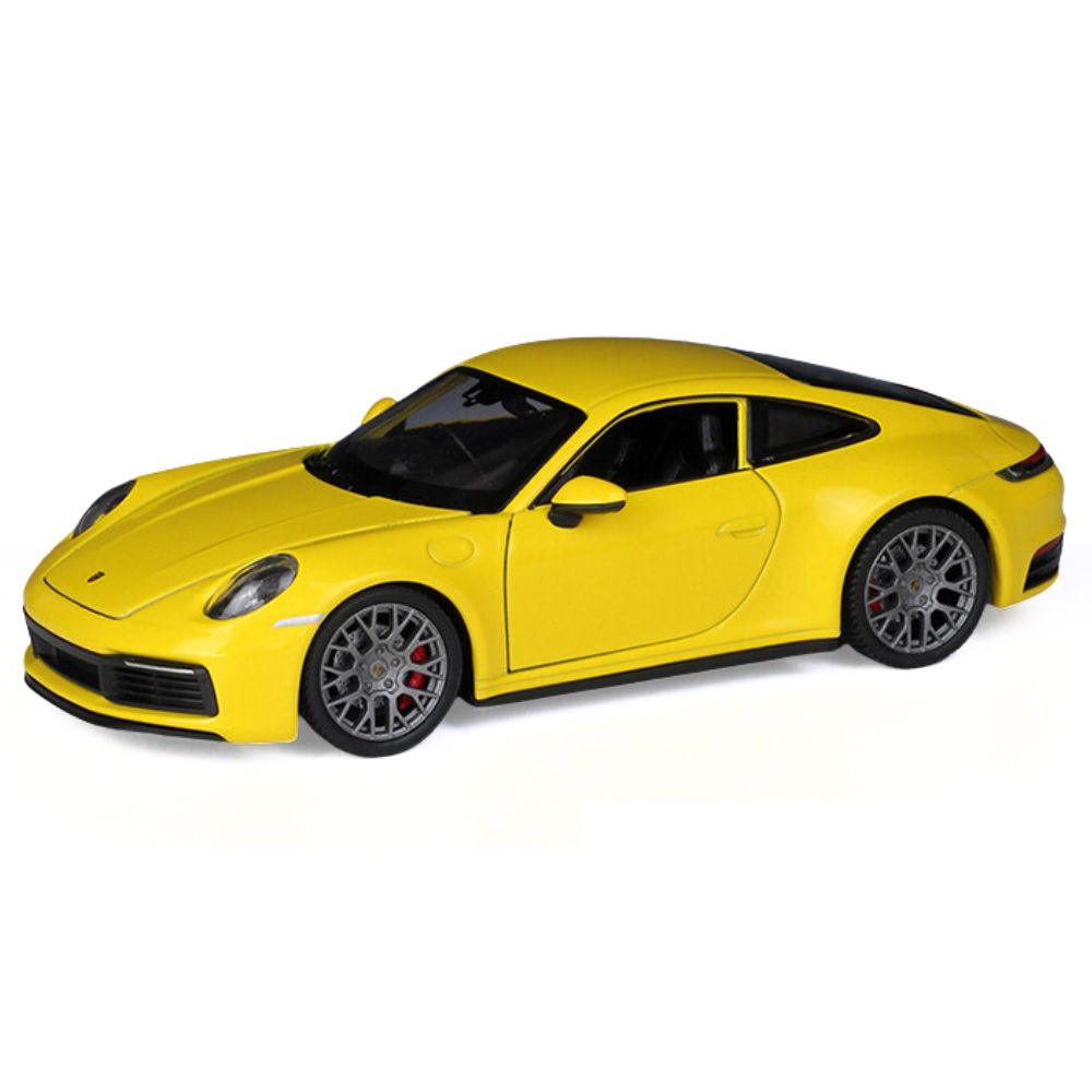 1:24 Porsche 2021 911 Carrera 4S Yellow Die Cast Model Car