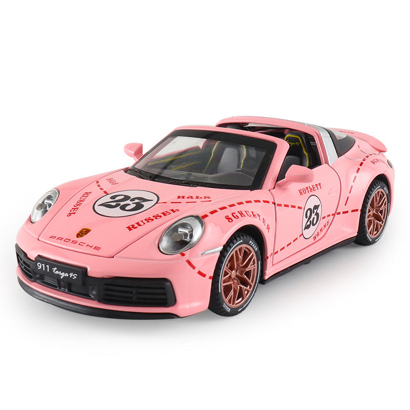 1:32 Porsche 2021 911 Targa 4S Pink Die Cast Model Car